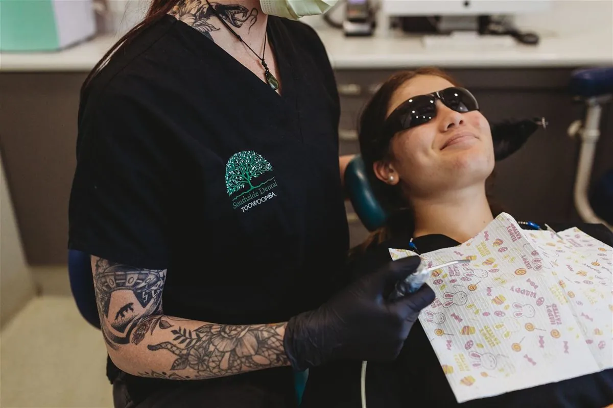 A smiling patient in the treatment chair at Southside Dental Toowoomba